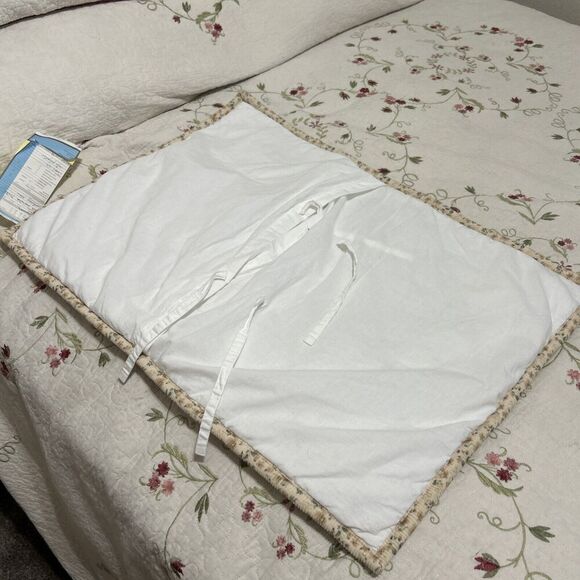 Pottery Barn Brown Green Floral  Print  Corduroy European Shams - Set of 2 28x20 - Picture 6 of 11